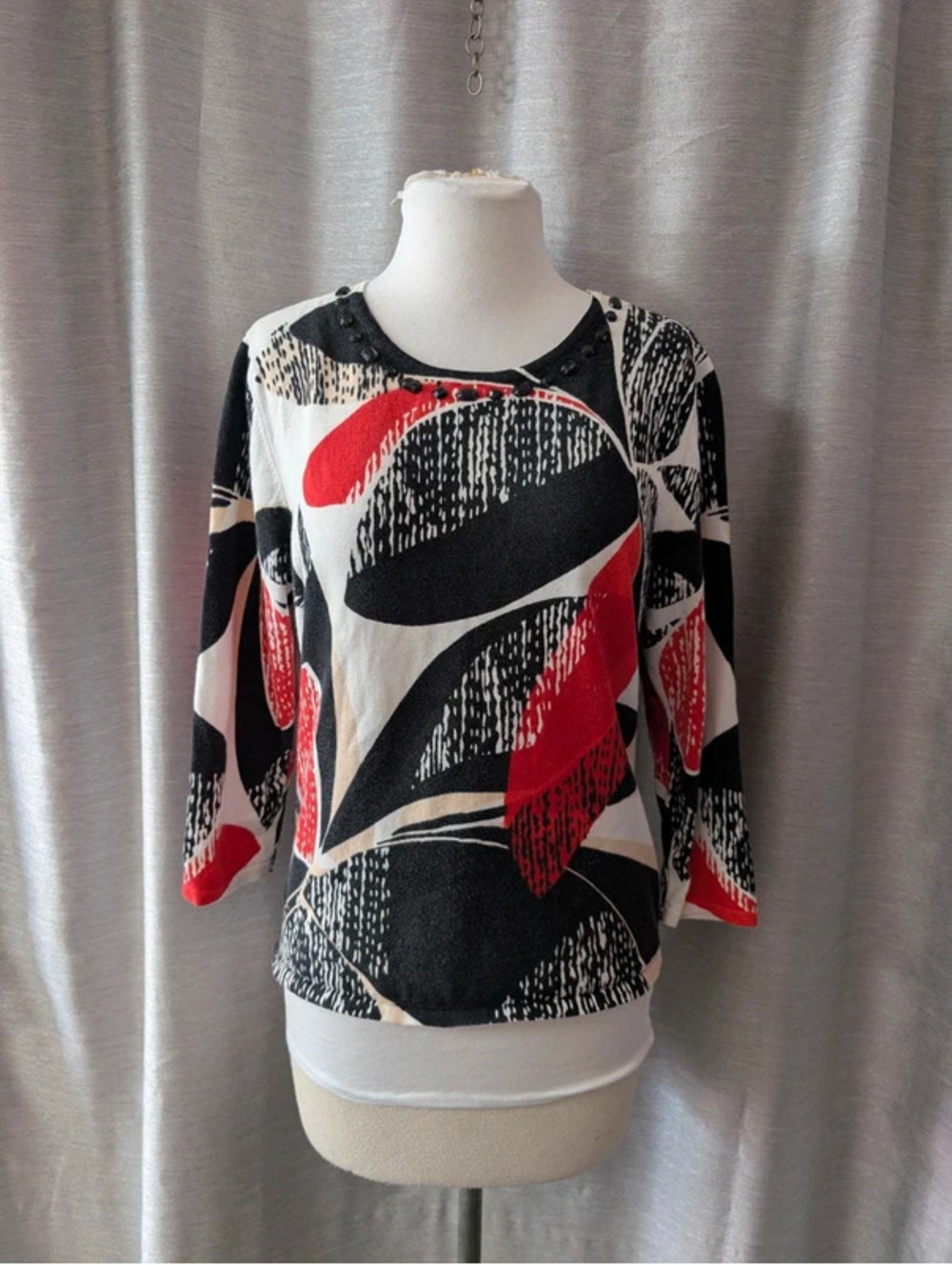 Abstract Print 100% Cotton Sweater PL